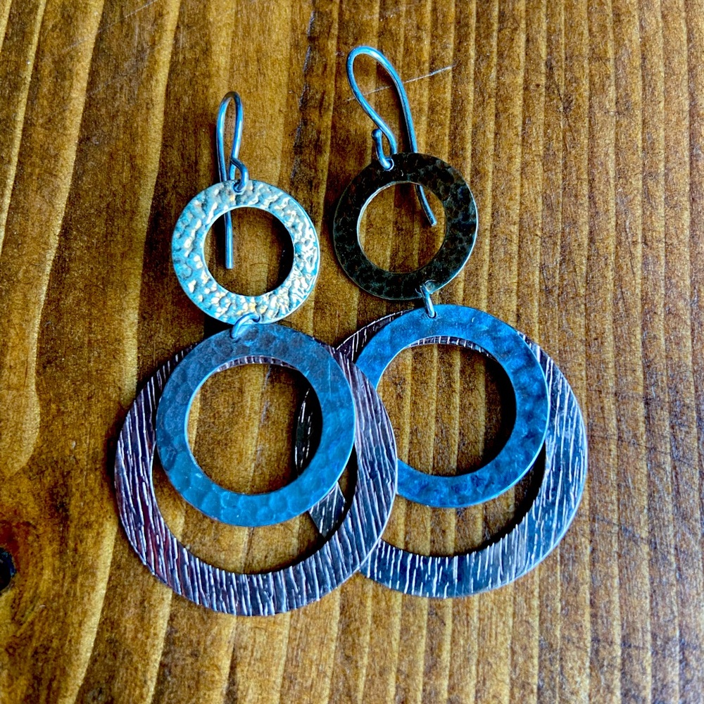 Textured Metallic Earrings